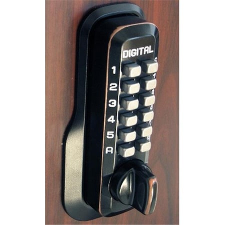 Lockey Lockey M-210-OB-EZ Mechanical Keyless Deadbolt Ez Mount Plate Lock - Oil Rubbed Bronze M-210-OB-EZ